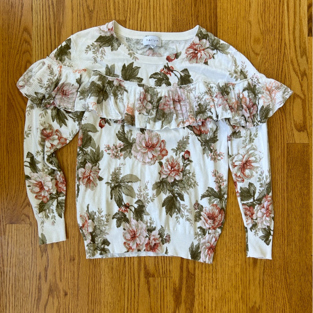 Harlyn Ruffle Floral Sweater
